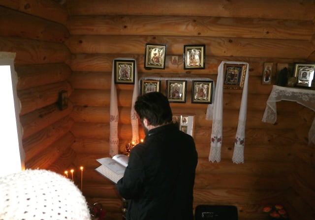 Первое Богослужение в часовне д. Селище Максатихинского района